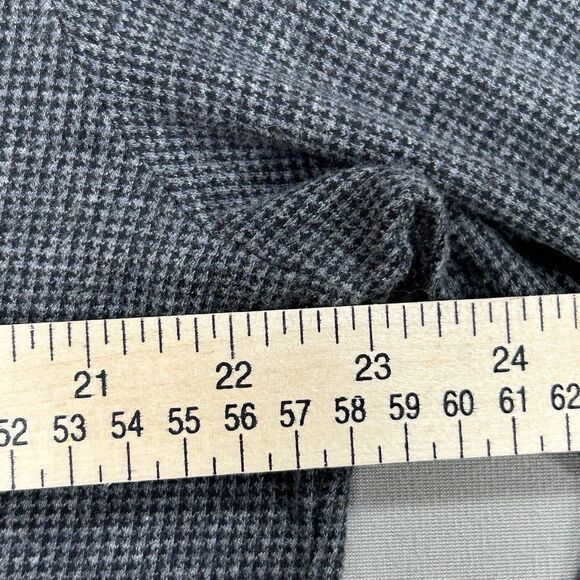 Polo Ralph Lauren Shirt Men L Gray Black Houndstooth Pima Cotton Long Sleeve 90s - Picture 6 of 12